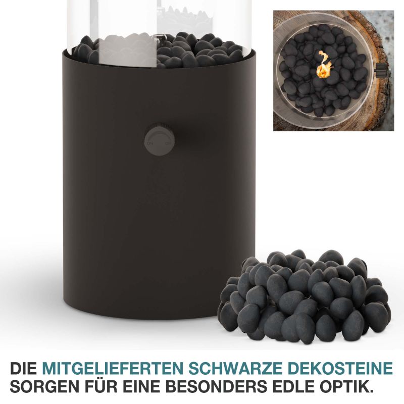 Tischkamin Gas Schwarz