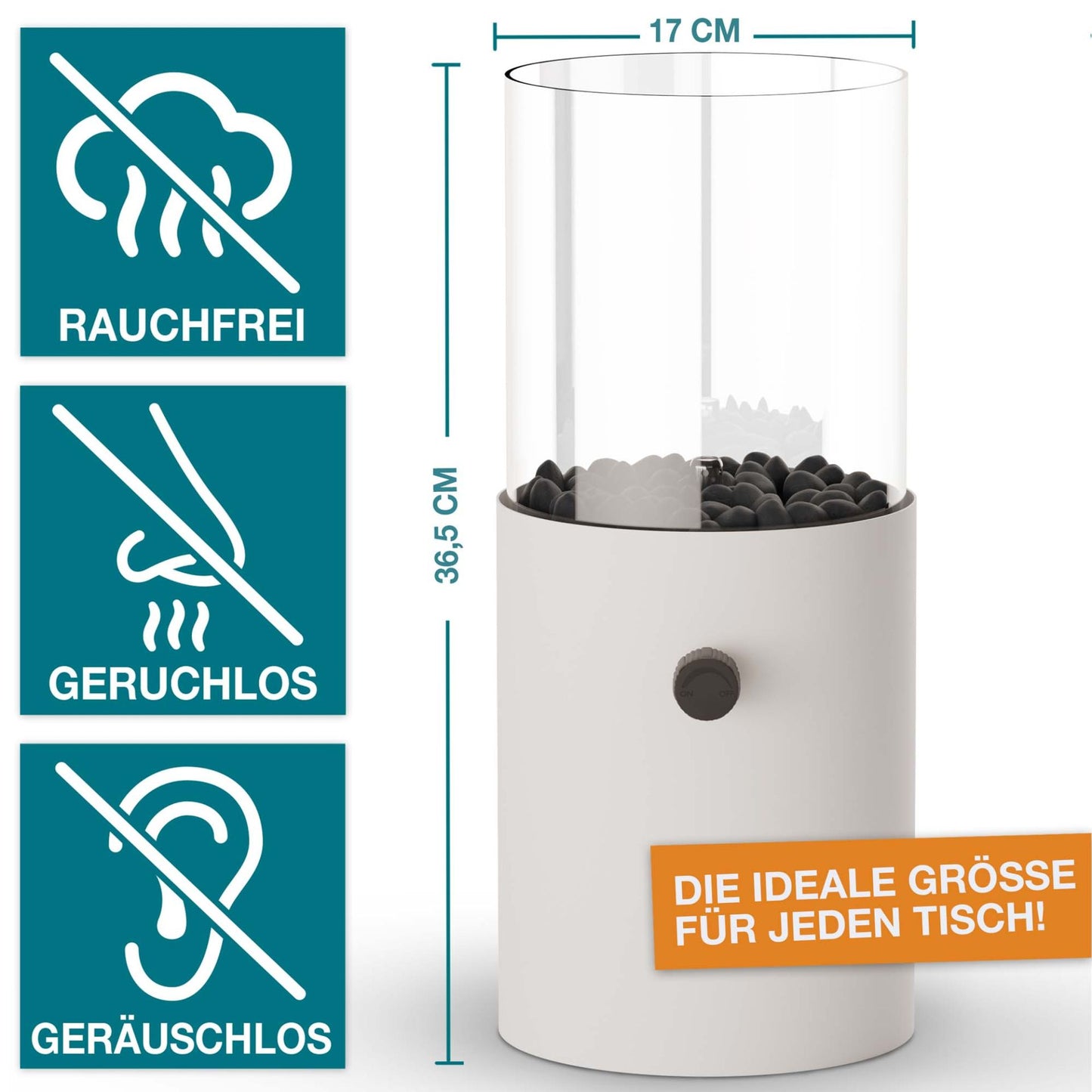 Tischkamin Gas Creme