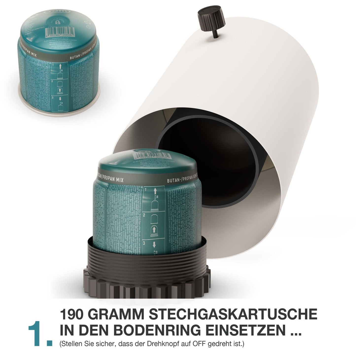 Tischkamin Gas Creme