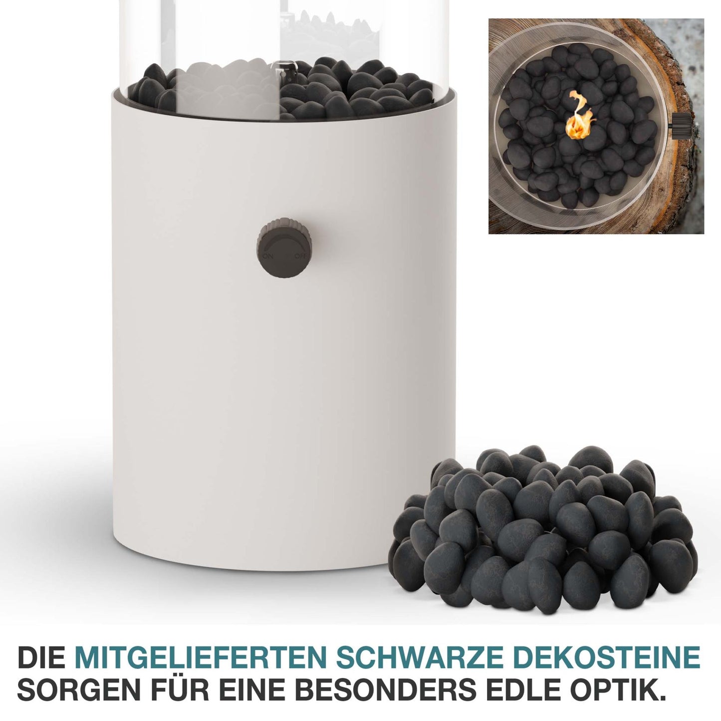 Tischkamin Gas Creme