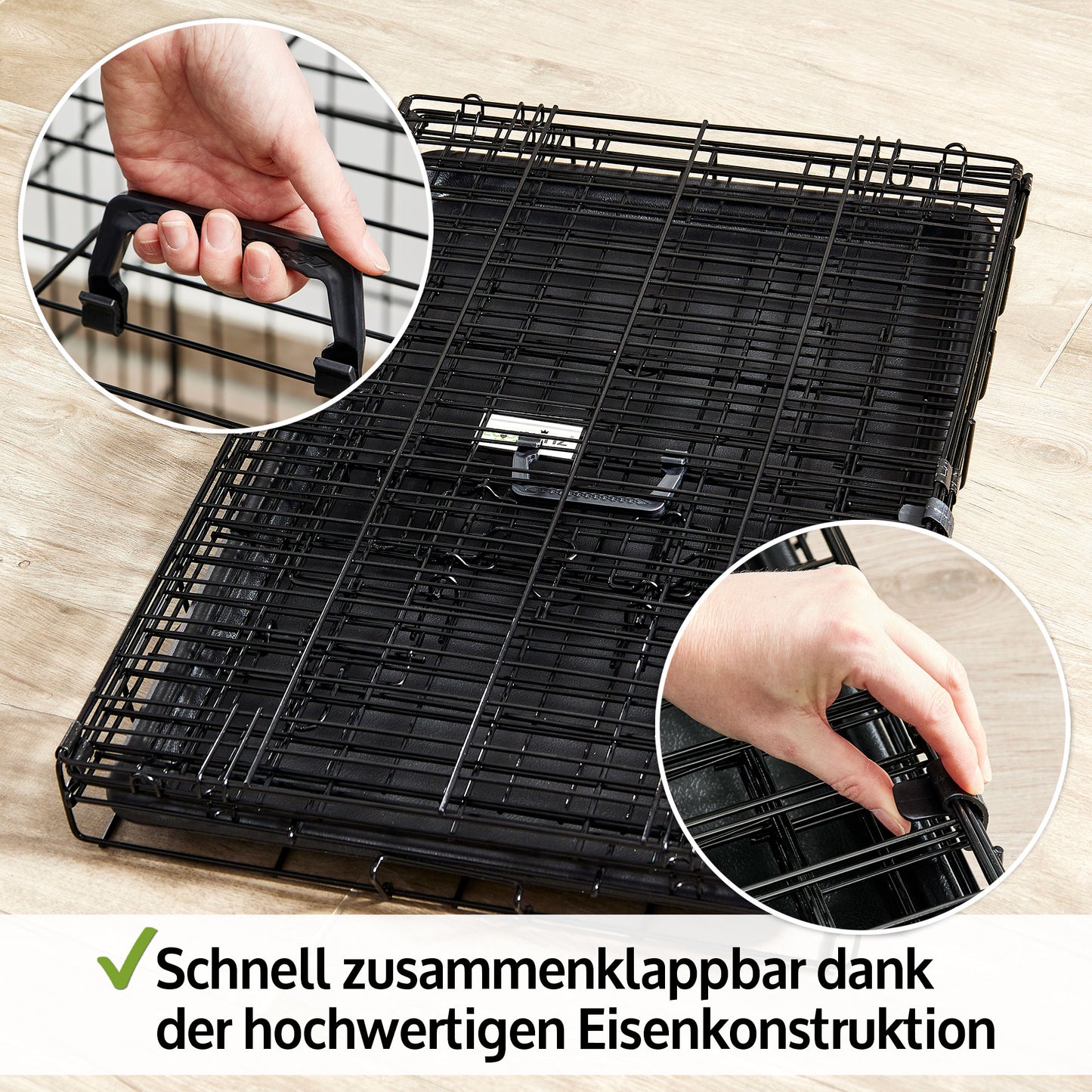 Hundetransportbox Größe XL – 105 x 70 x 76 cm (L x B x H), Gewicht 14,3 kg