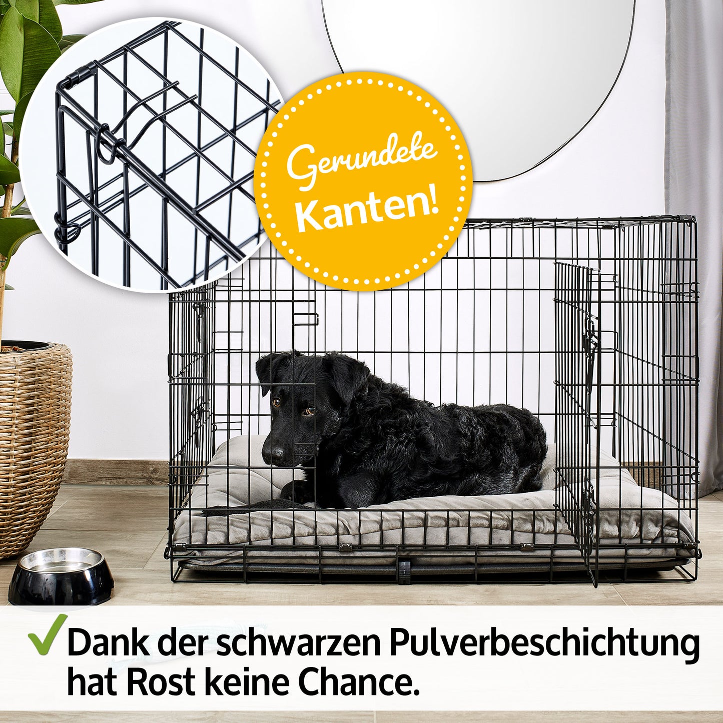 Hundetransportbox Größe M – 76 x 49 x 54 cm (L x B x H)