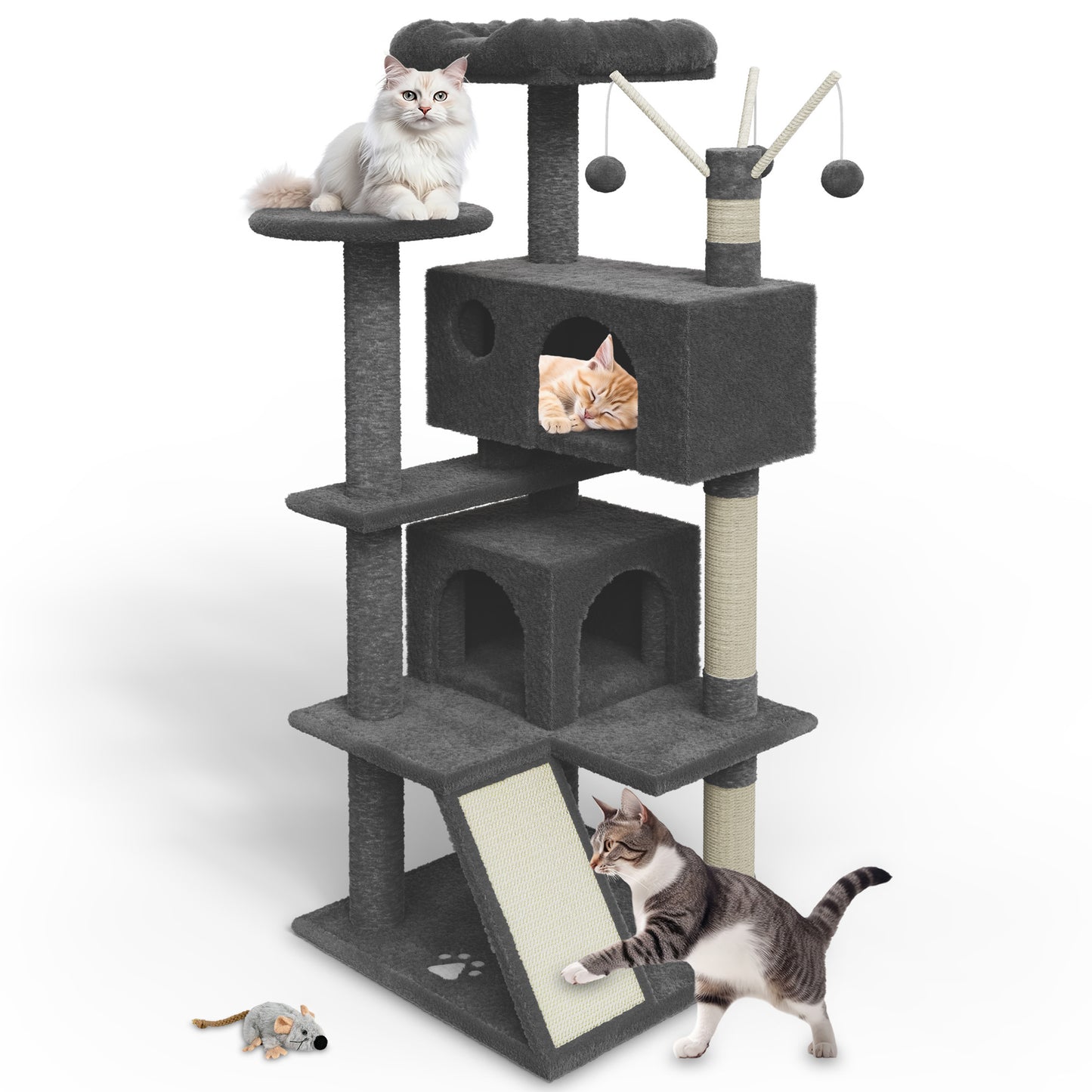 ! Bitte Lesen !! Retourenware ! Kitty Dunkel Grau Katzenbaum Kletterbaum Katzenkratzbaum Katzen