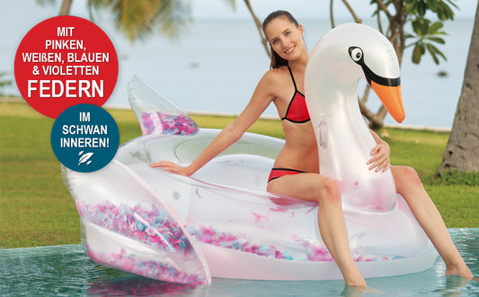 Schwan Pool Spielzeug Schwimmtier Aufblasbar Badetier