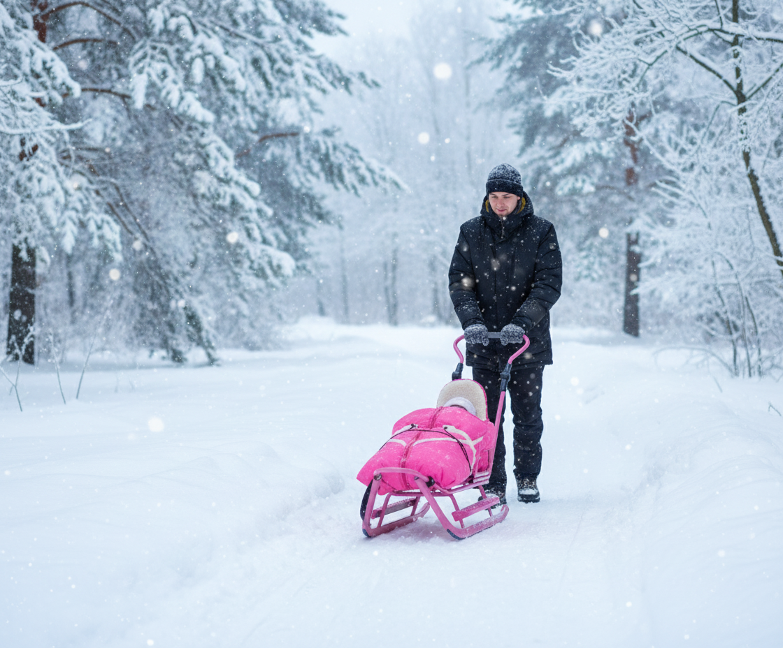 Metallschlitten Komplettset Babyschlitten Kinderschlitten    Ein Modell das mitwächst  Pink Rosa