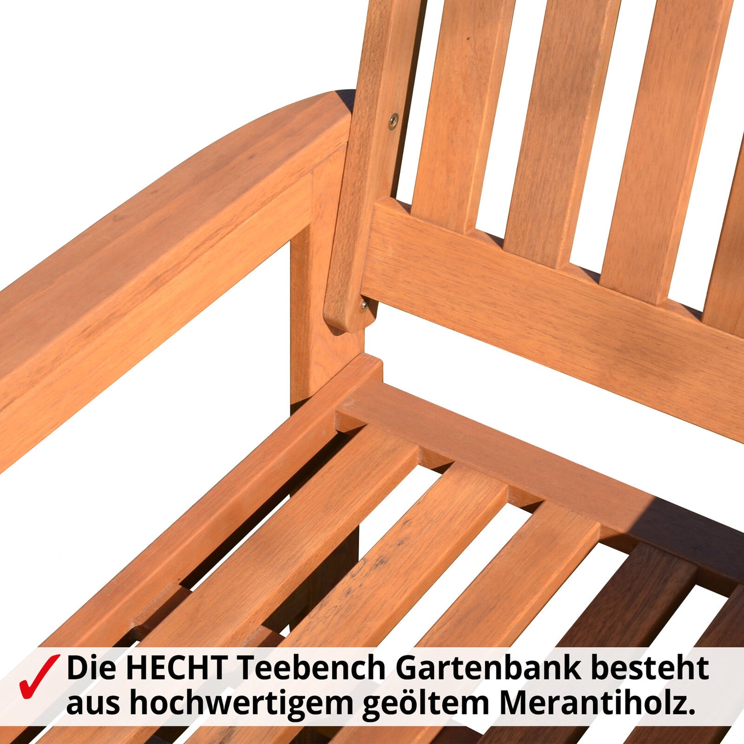 Teebench Gartenbank 2sitzer Meranti Outdoor