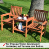 Teebench Gartenbank 2sitzer Meranti Outdoor