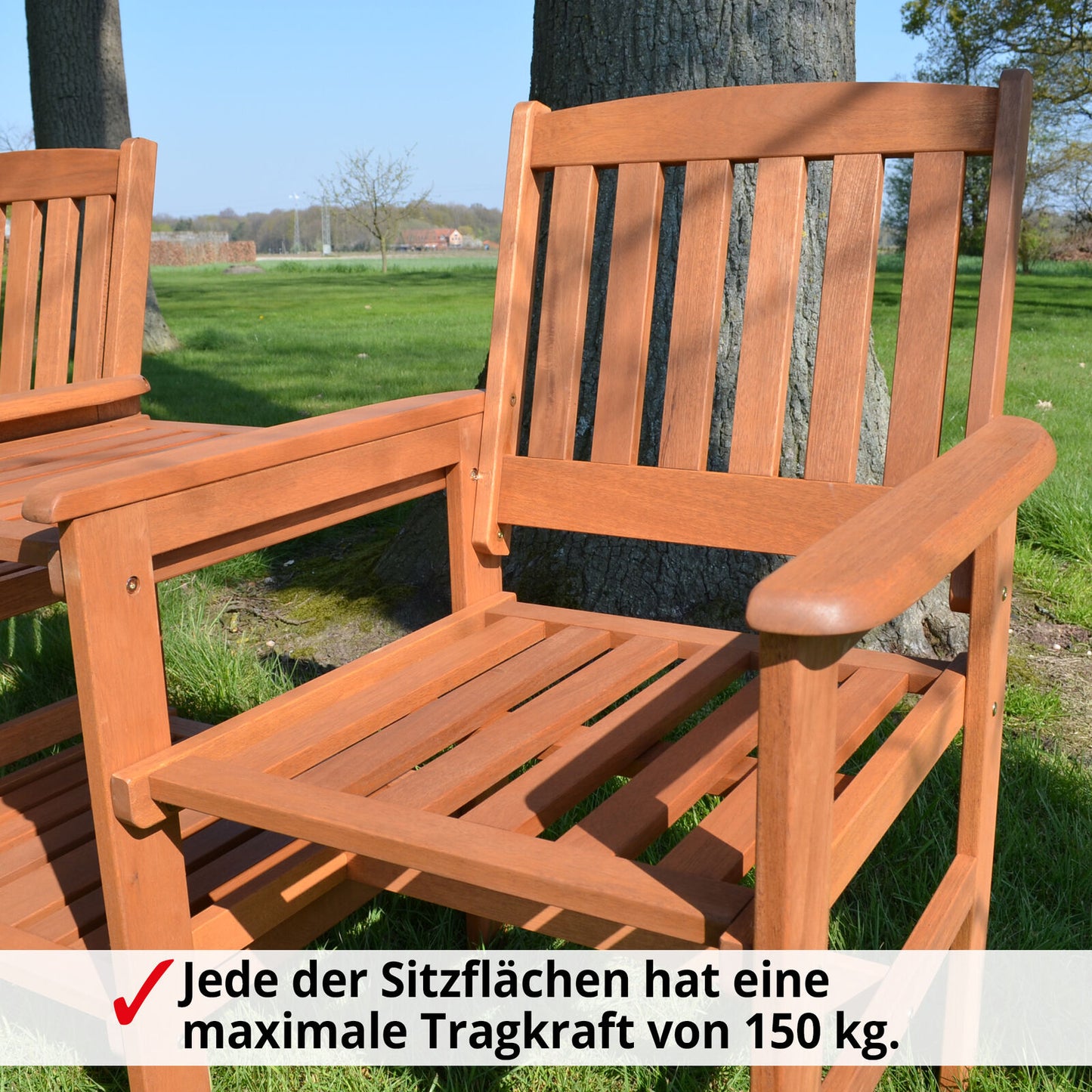 Teebench Gartenbank 2sitzer Meranti Outdoor