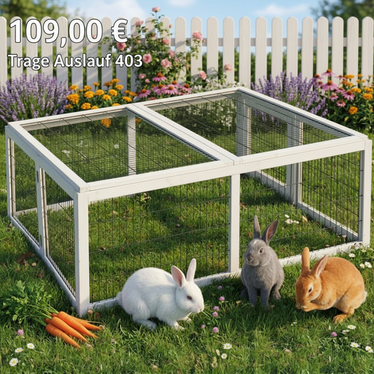 Hasenstall Kaninchenstall Meerschweinchenstall Weiß Rabbit Run 403