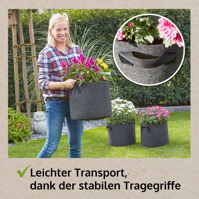 Pflanzsäcke 3 mal 30 Liter & 3 mal 60 Liter