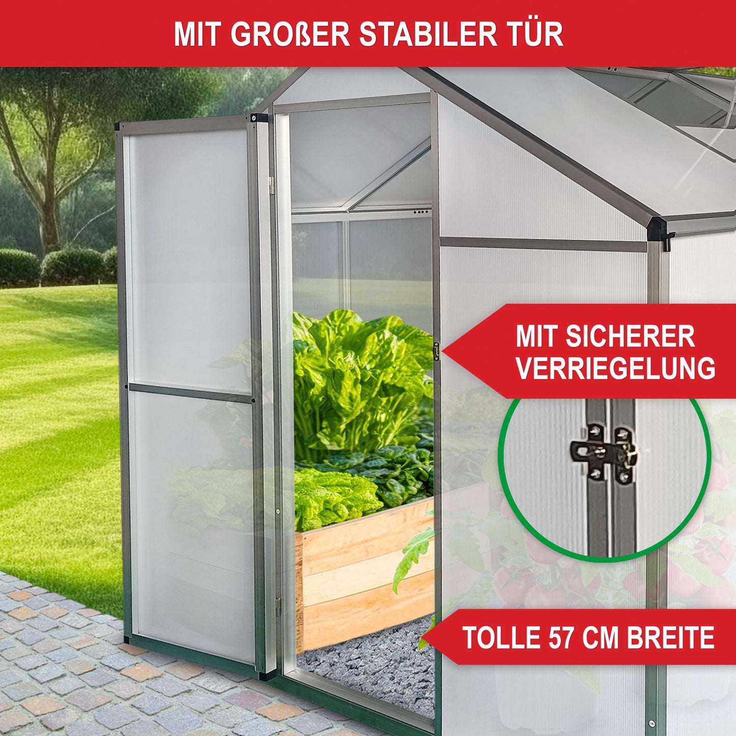 Gewächshaus Aluminium XXL