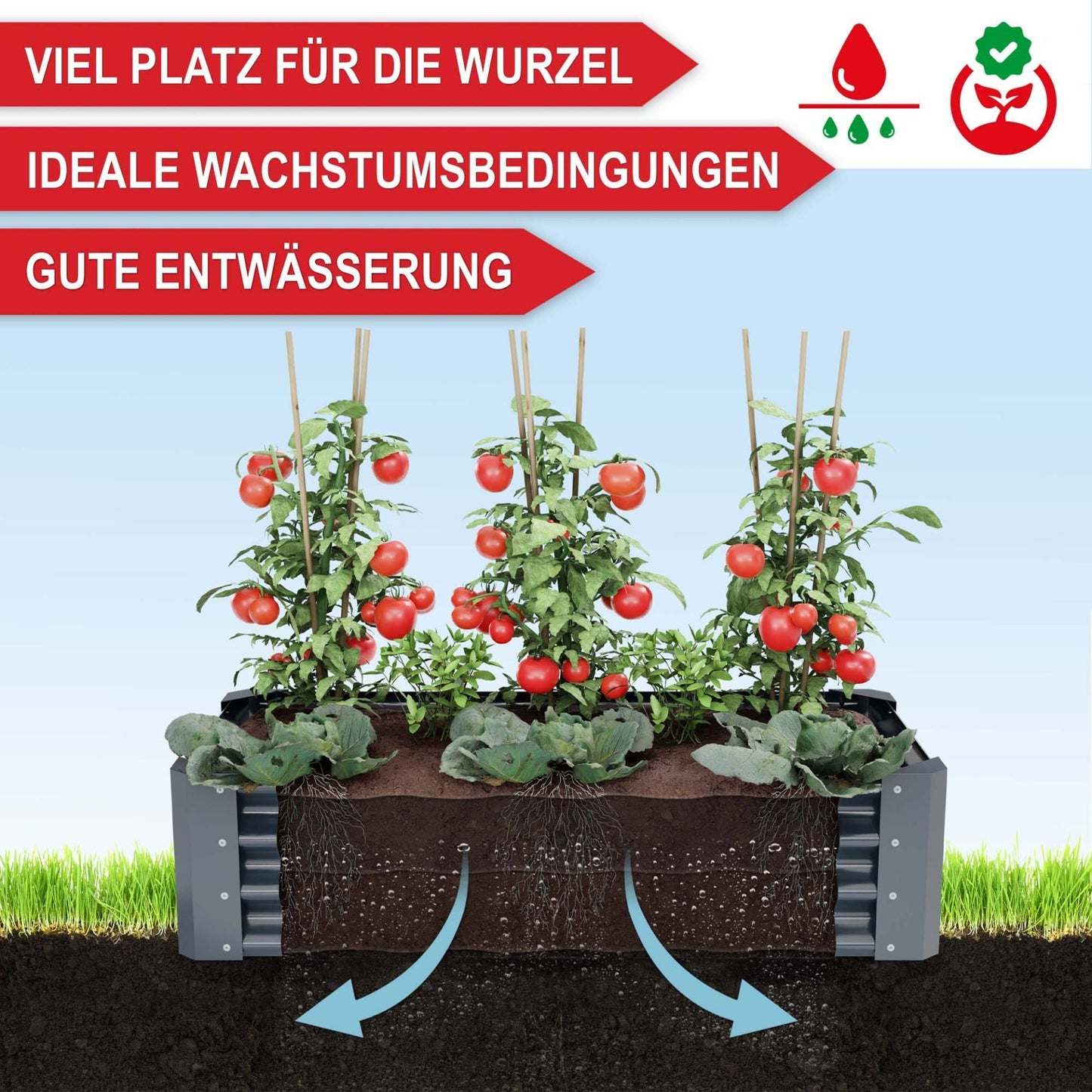 Hochbeet Stahl Anthrazit S