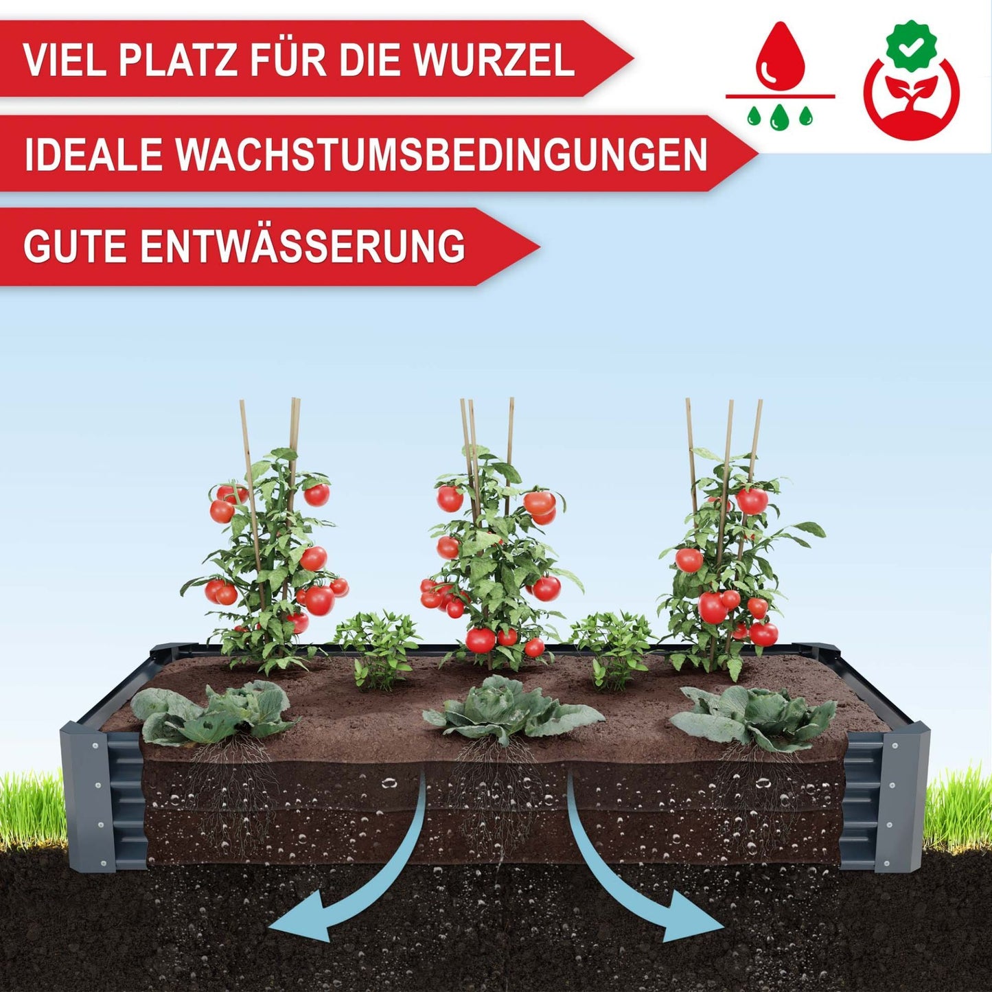 Hochbeet Stahl Anthrazit M