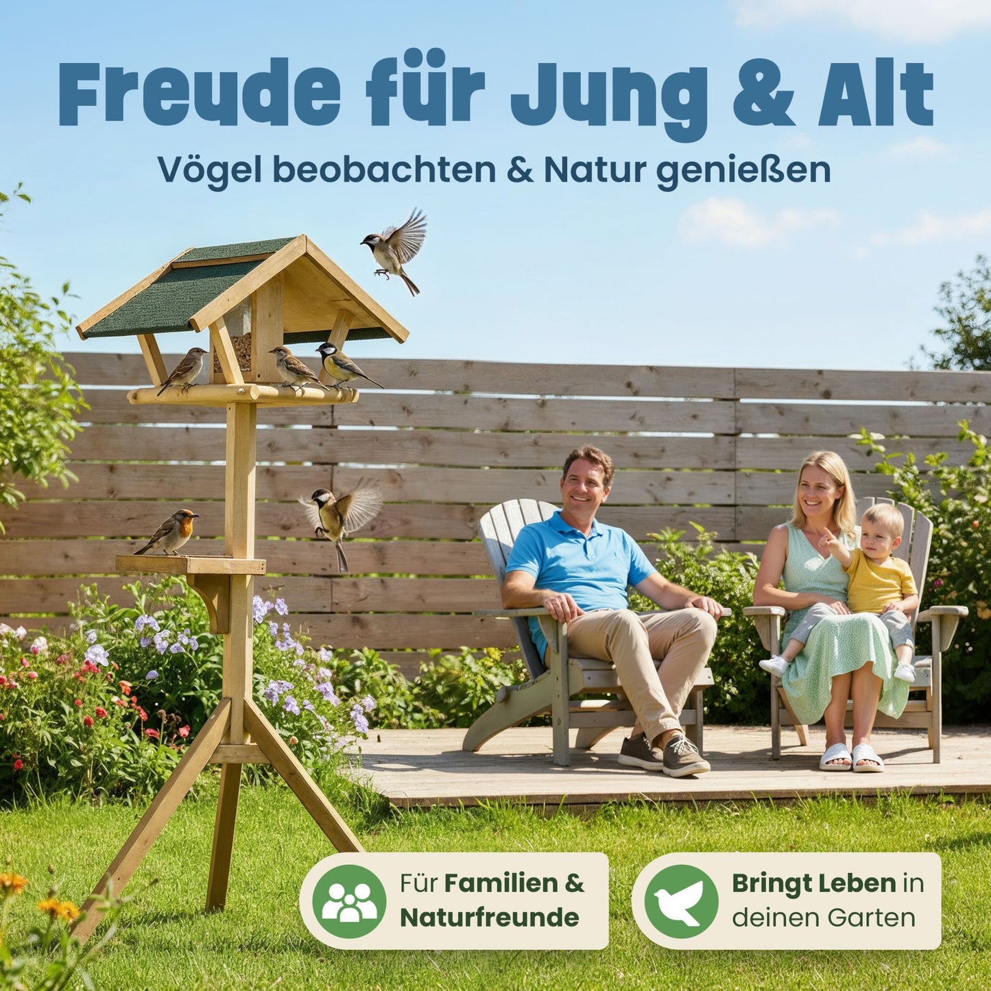 Vogelhaus Futterstation Futterhaus mit Ständer Heaven