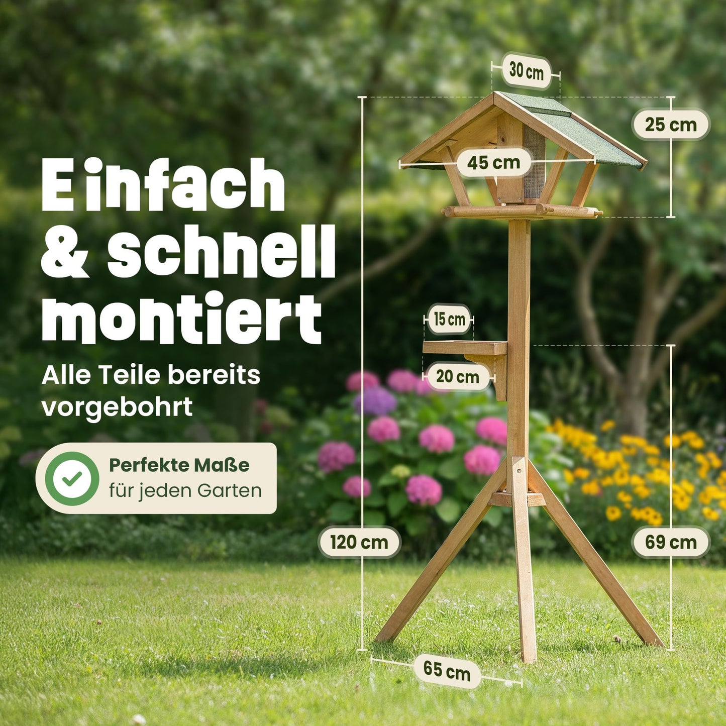 Vogelhaus Futterstation Futterhaus mit Ständer Heaven