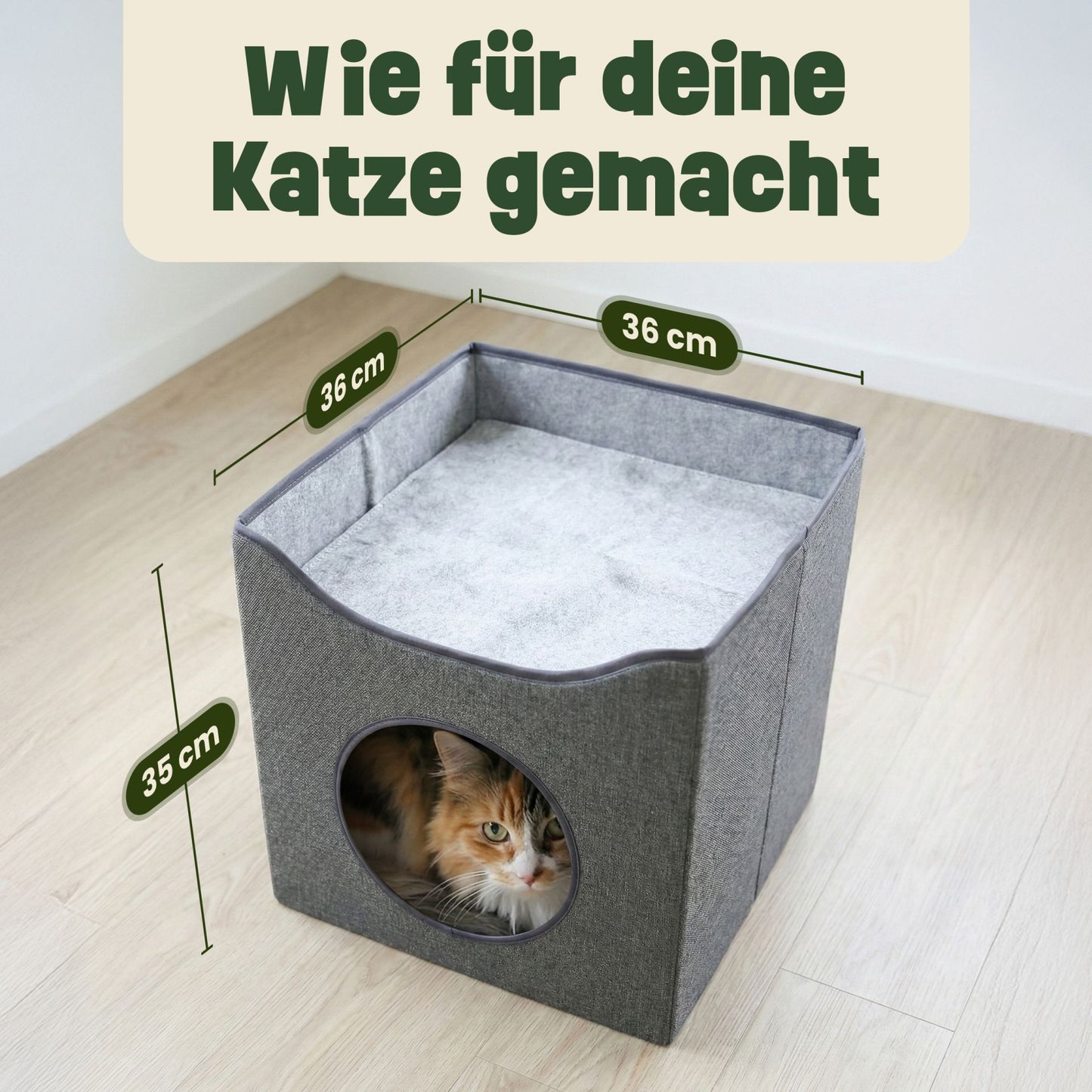 Katzenhütte Katzenhaus Katzenbox Katzenvilla Katzenhöhle   46603
