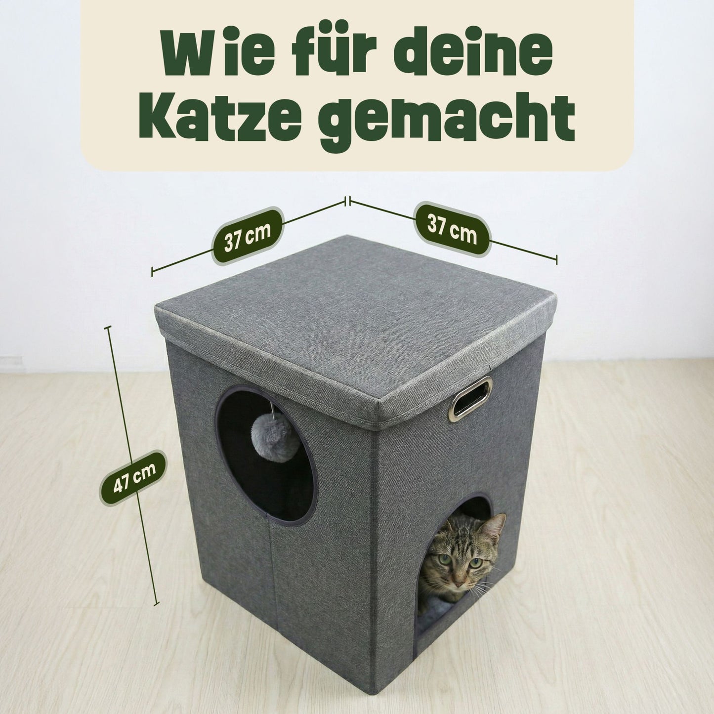 Katzenhütte Katzenhaus Katzenbox Katzenvilla Katzenhöhle  46607