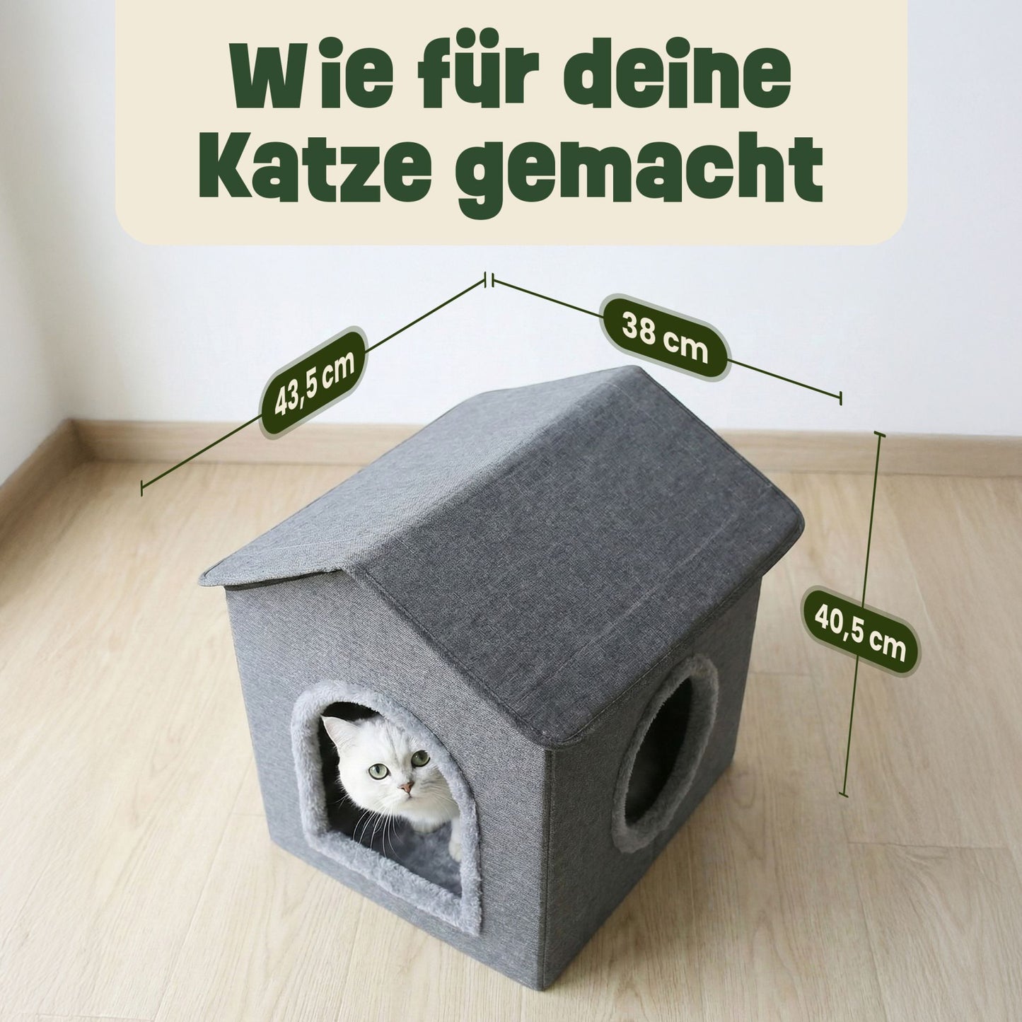 Katzenhütte Katzenhaus Katzenbox Katzenvilla Katzenhöhle  46609