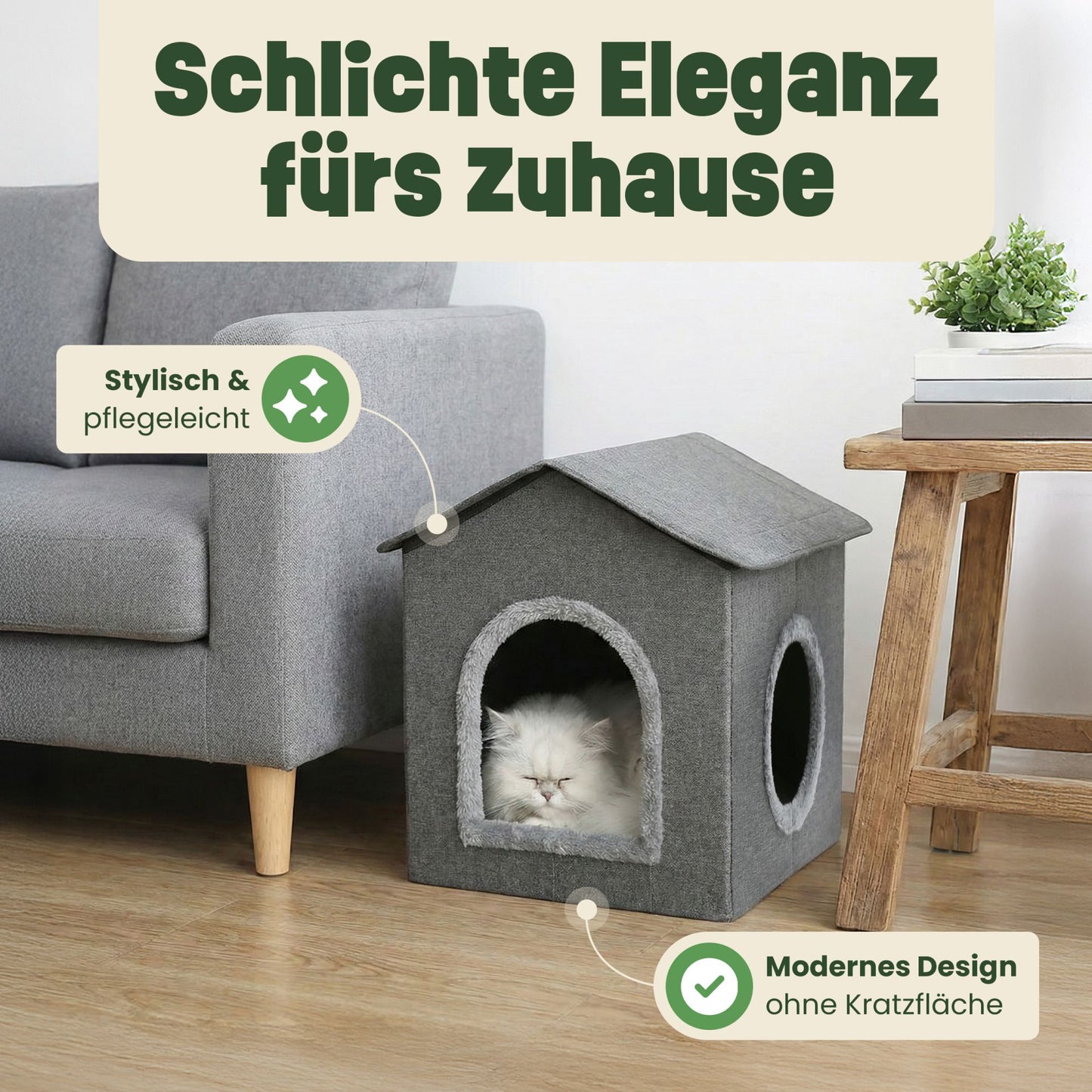 Katzenhütte Katzenhaus Katzenbox Katzenvilla Katzenhöhle  46609