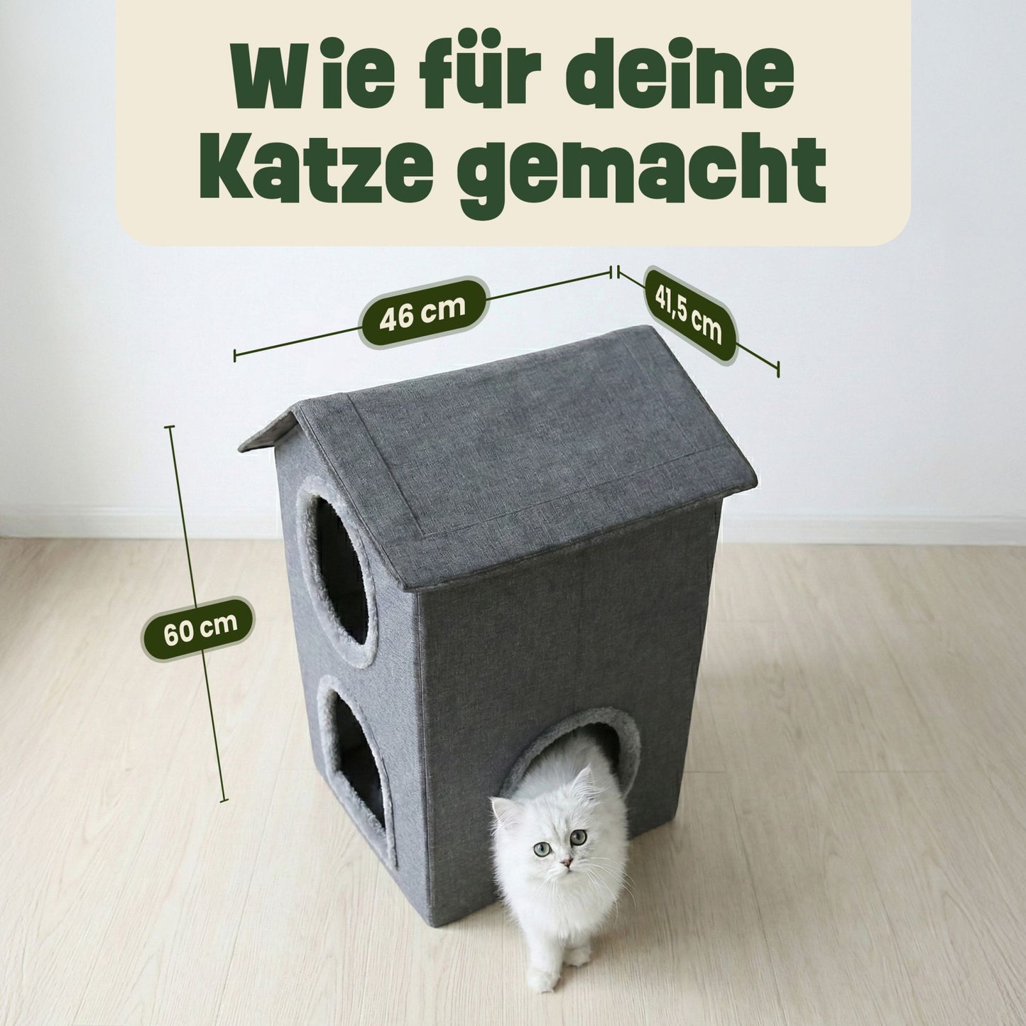 Katzenhütte Katzenhaus Katzenbox Katzenvilla Katzenhöhle   46611