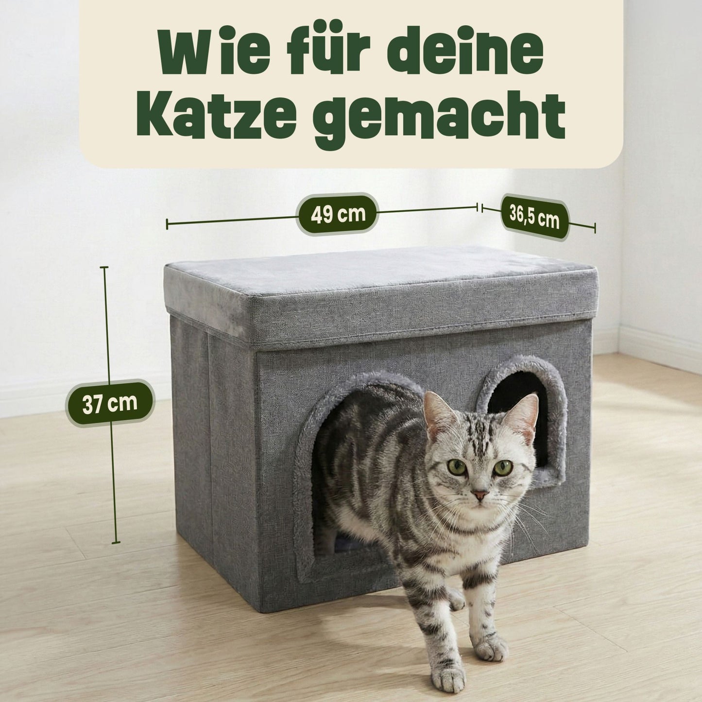 Katzenhütte Katzenhaus Katzenbox Katzenvilla Katzenhöhle  46613