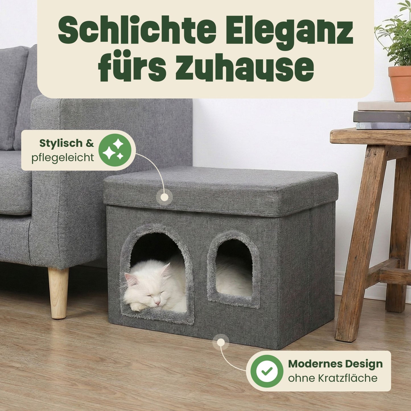 Katzenhütte Katzenhaus Katzenbox Katzenvilla Katzenhöhle  46613