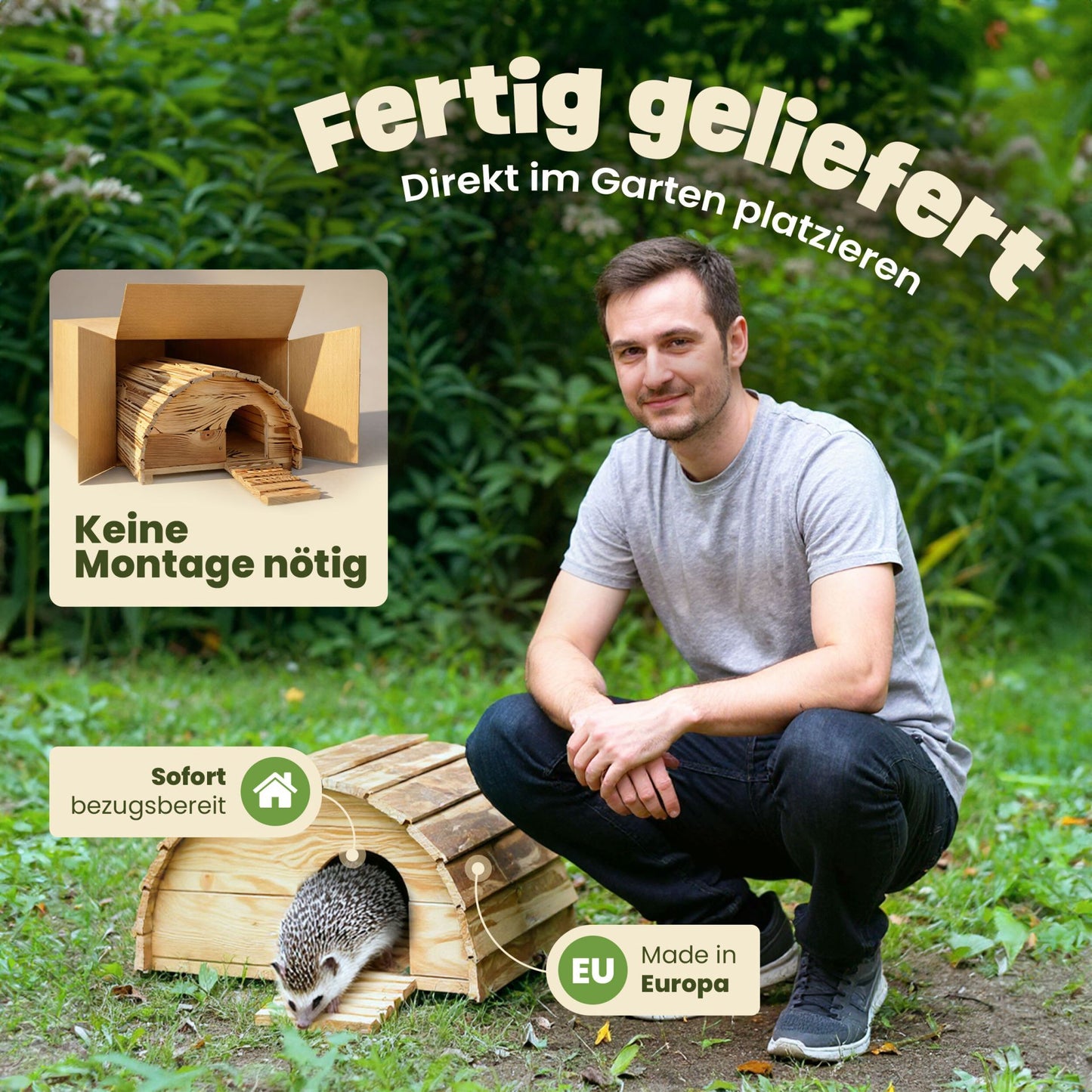 Igelhaus Igelhöhle Schlafplatz Knut