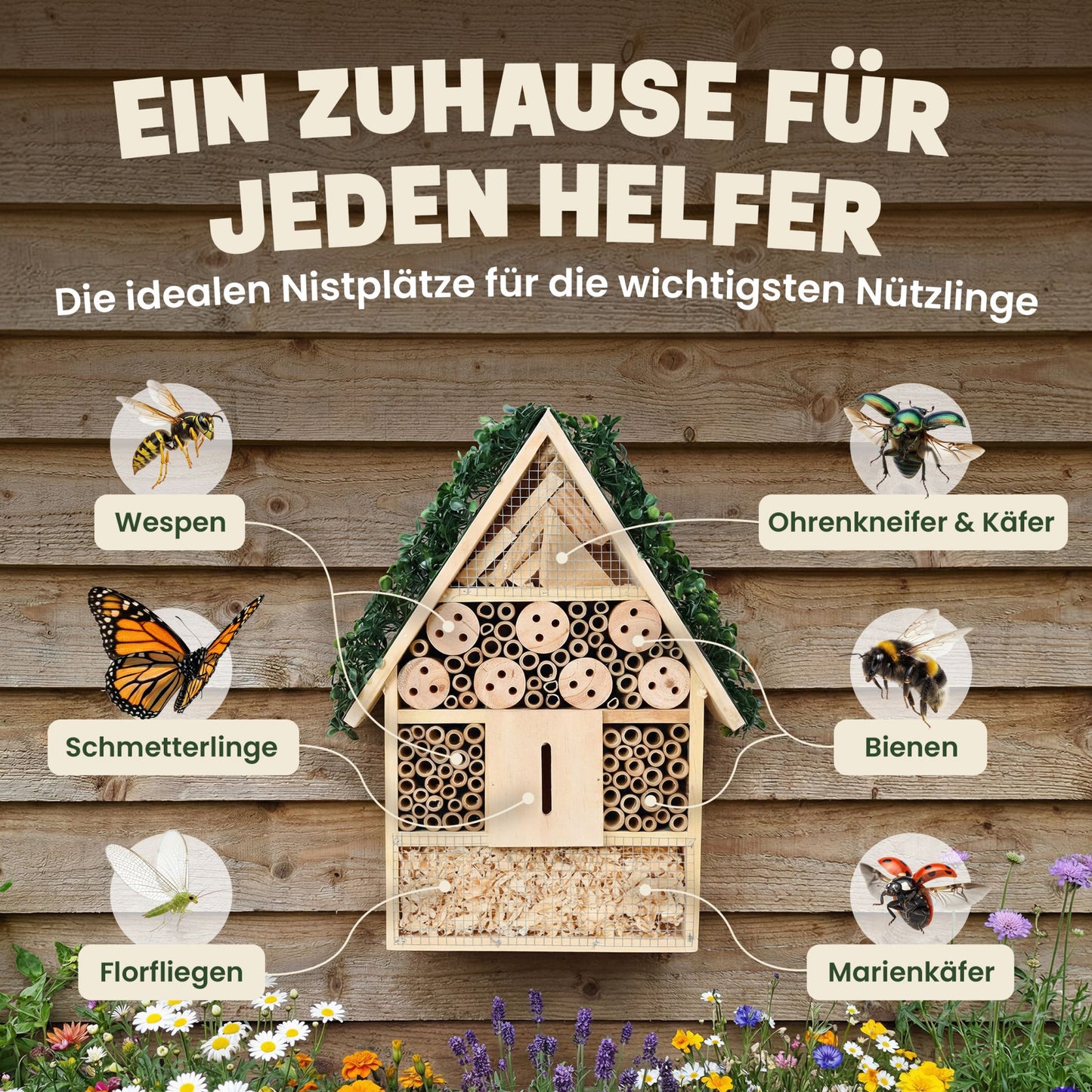 Insektenhotel Wildbienen Insekten Insektenhaus Bienenhotel 46797