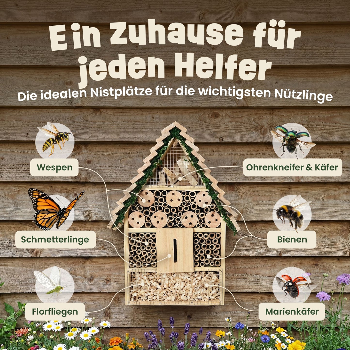 Insektenhotel Wildbienen Insekten Insektenhaus Bienenhotel 46798