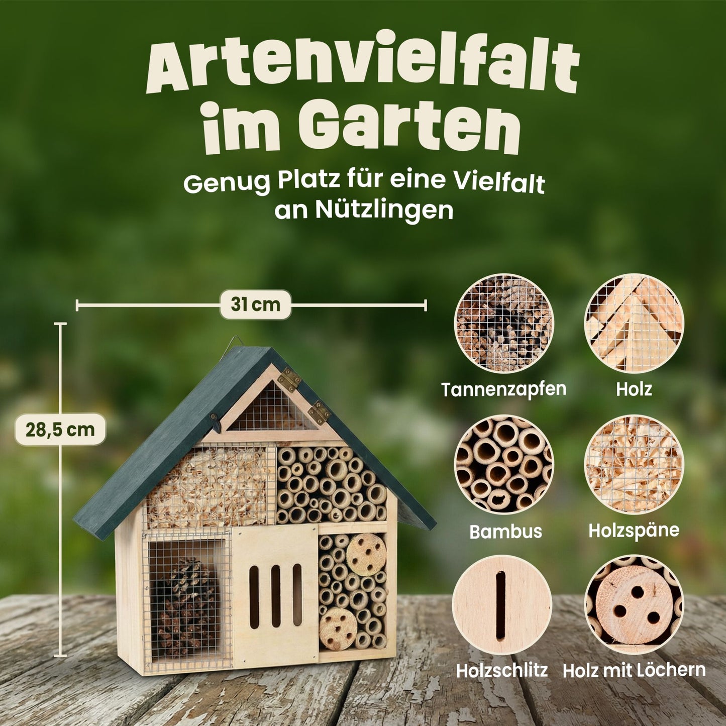 Insektenhotel Wildbienen Insekten Insektenhaus Bienenhotel 46800