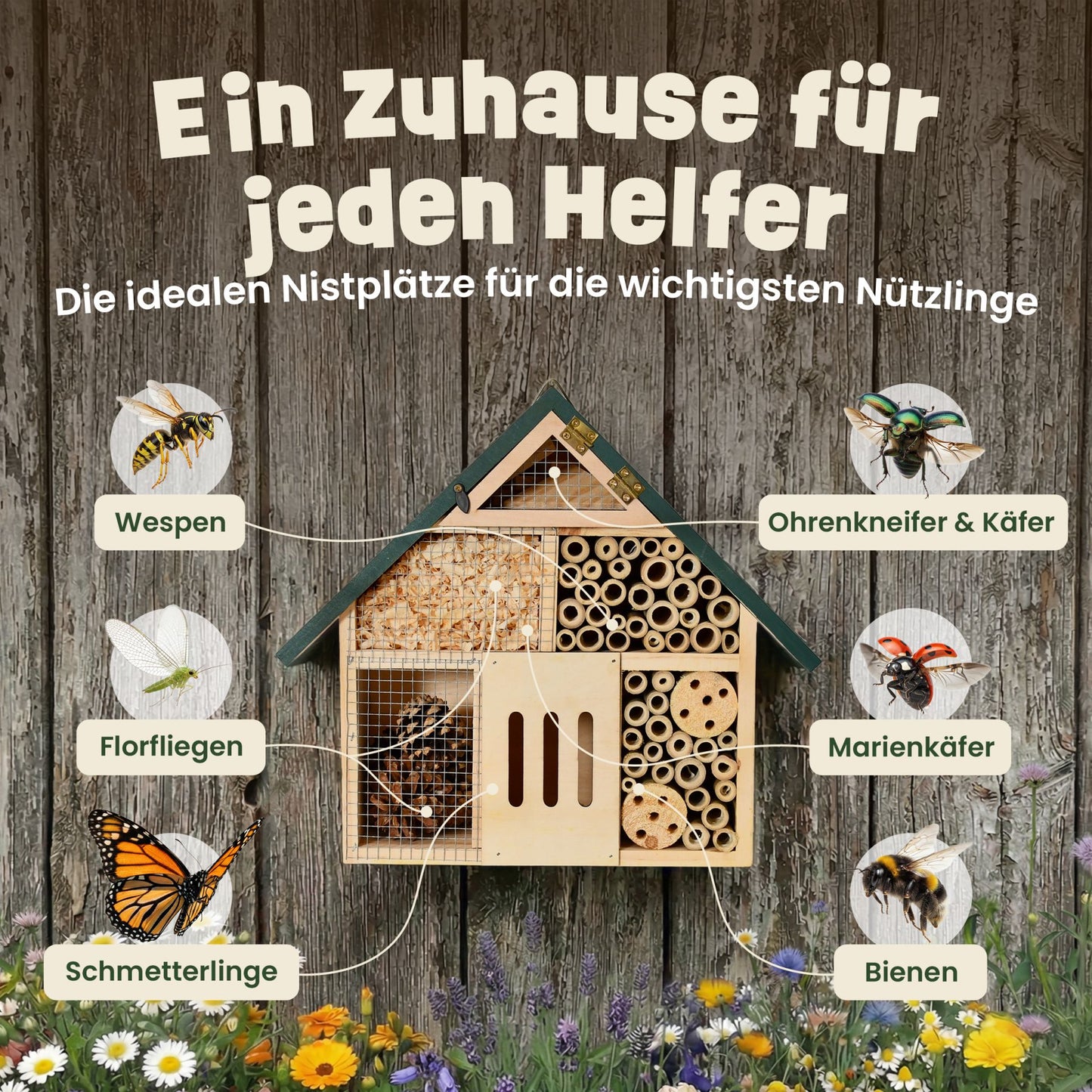 Insektenhotel Wildbienen Insekten Insektenhaus Bienenhotel 46800