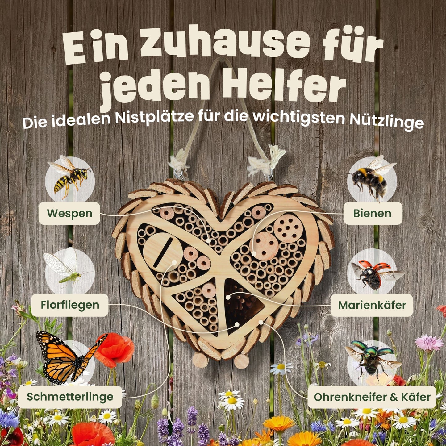 Insektenhotel Wildbienen Insekten Insektenhaus Bienenhotel 46801