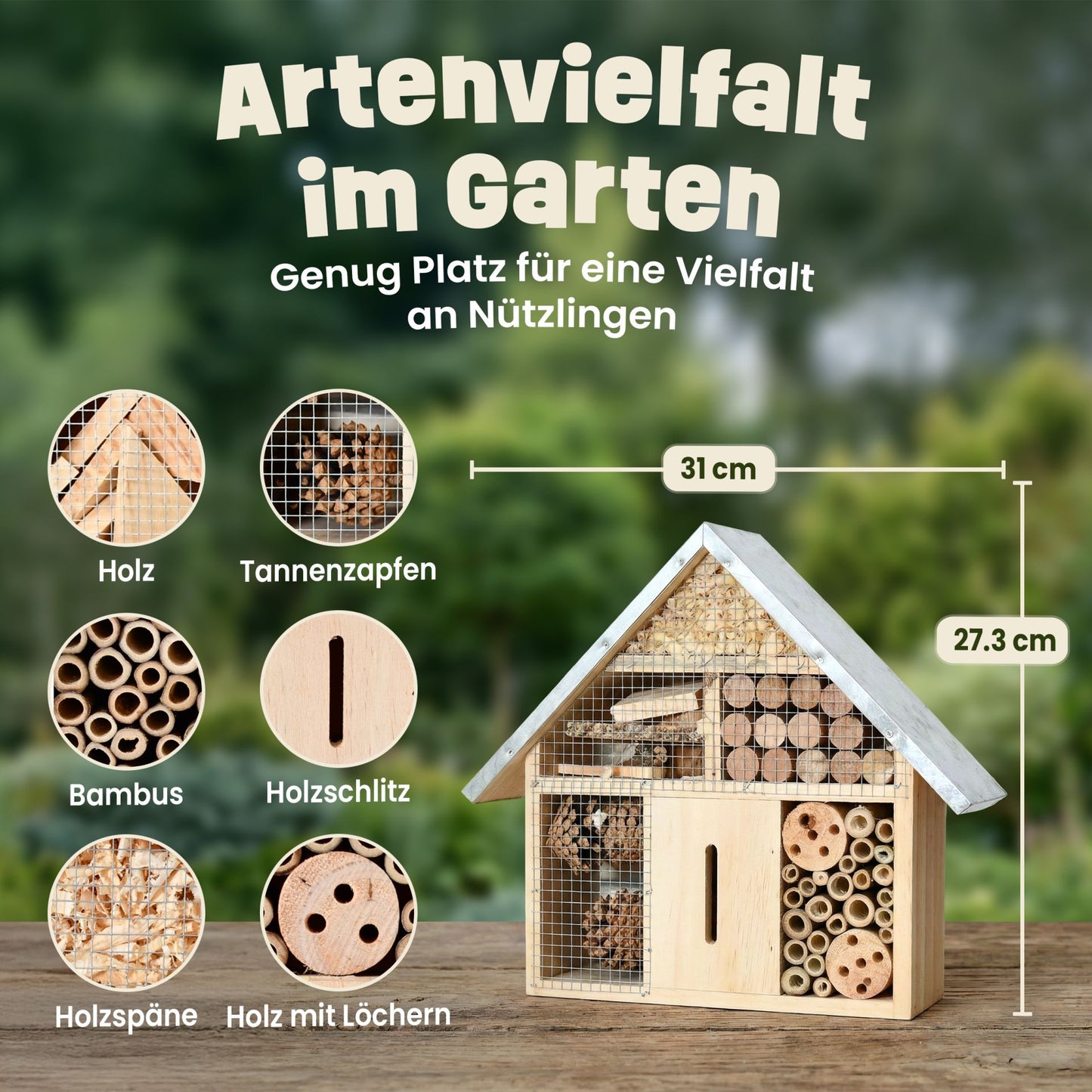 Insektenhotel Wildbienen Insekten Insektenhaus Bienenhotel 46802