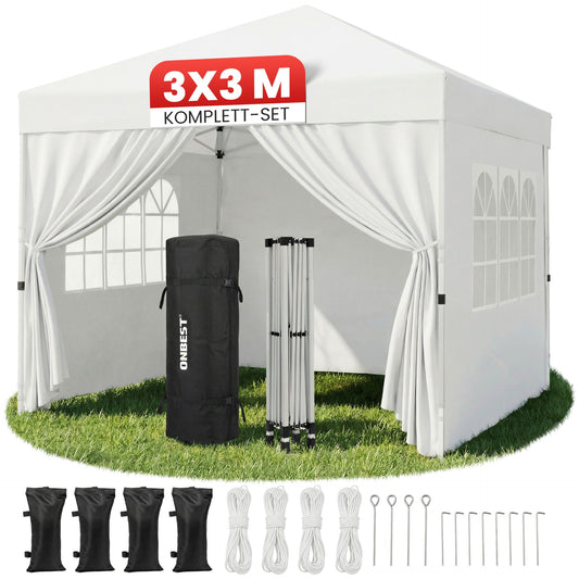 Pavillon Quickup Partyzelt Weiß