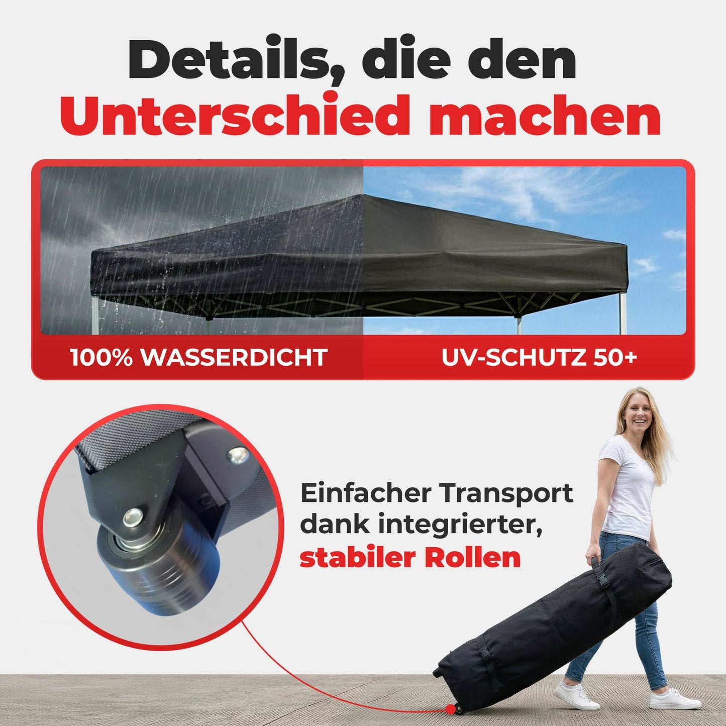 Pavillon Quickup Partyzelt Schwarz
