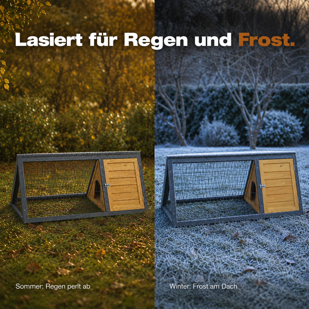 Hasenstall Kaninchenstall Meerschweinchenstall braun