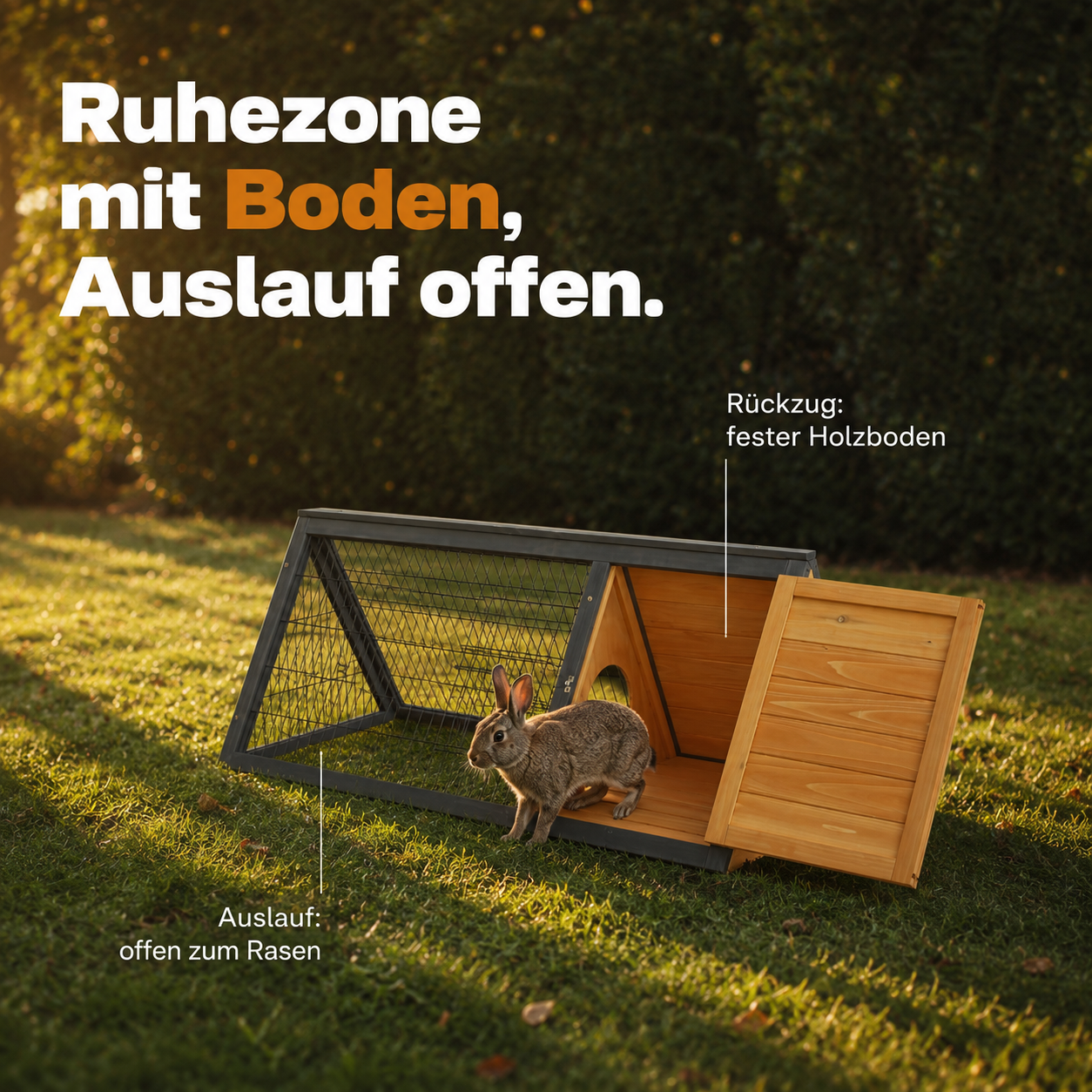 Hasenstall Kaninchenstall Meerschweinchenstall braun