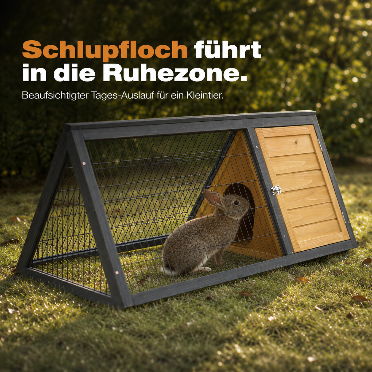 Hasenstall Kaninchenstall Meerschweinchenstall braun