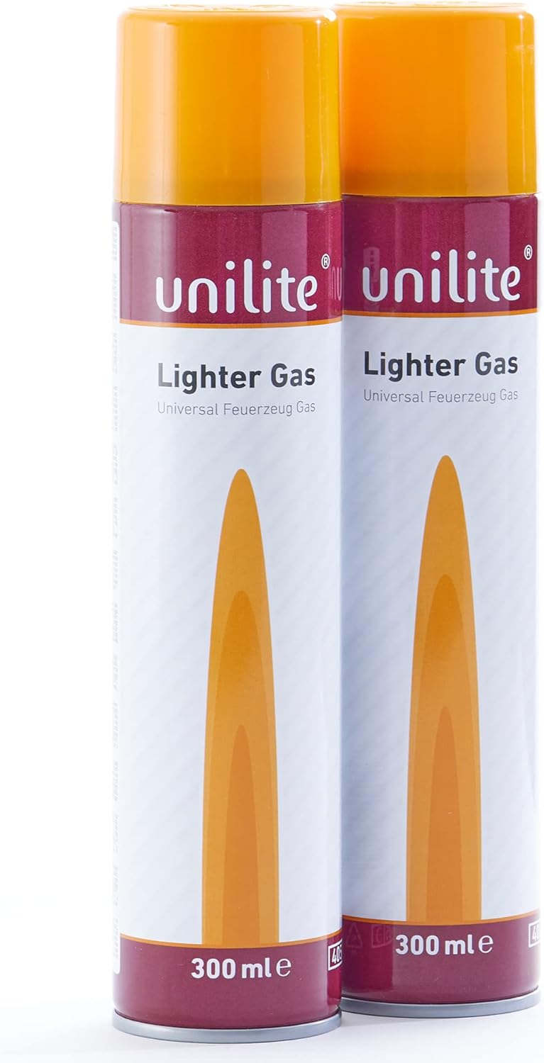 2 Dosen LG-300 UNILITE Feuerzeug Gas