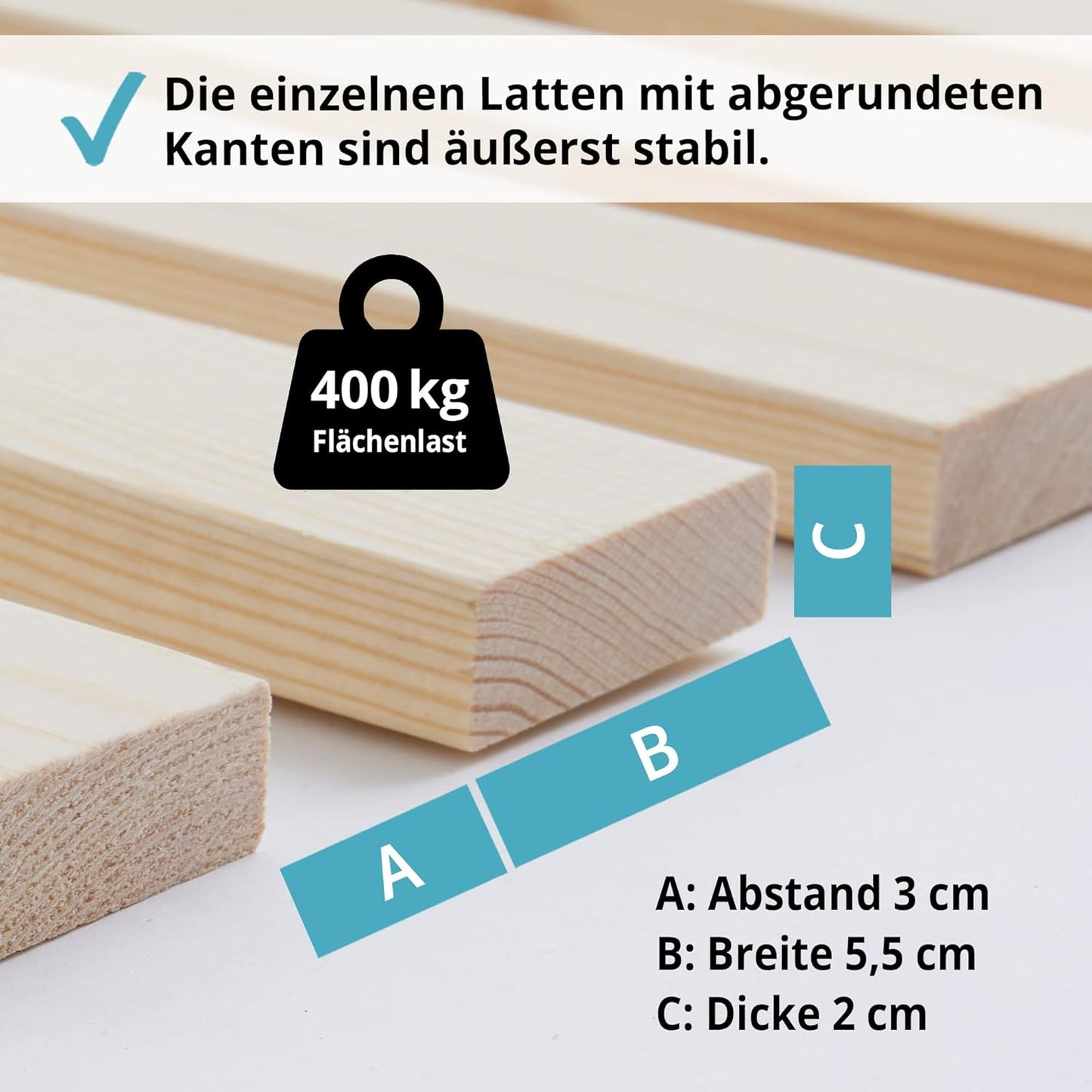 Rolllattenrost Lattenrost 90 x 200 cm 23 Latten