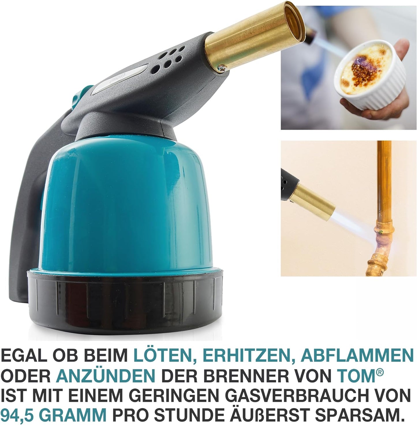 Lötbrenner Bunsenbrenner Gasbrenner mit 4 Gaskartuschen 190 g Universal Gaskartuschen