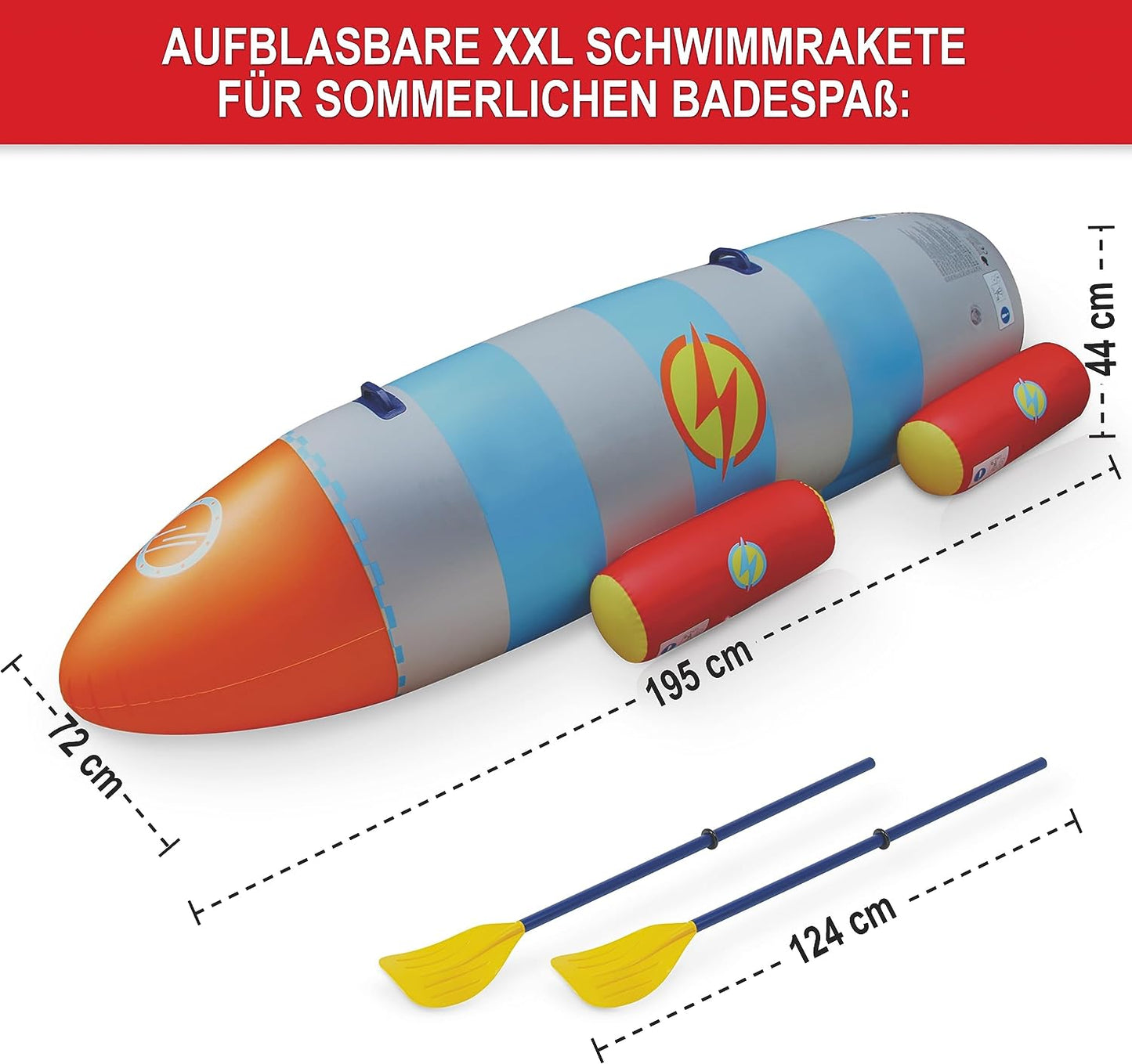 Badetier Rakete Pool Spielzeug Schwimmtier Aufblasbar Badetier