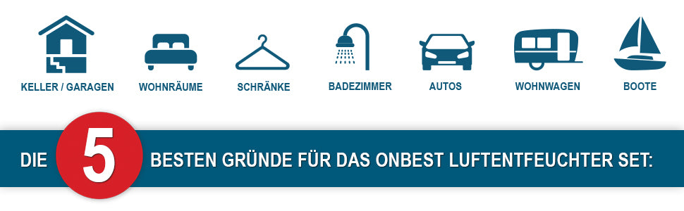 Luftentfeuchter Set-4x Entfeuchter mit 8x 400g Feuchtigkeit Schimmel Raumentfeuchter