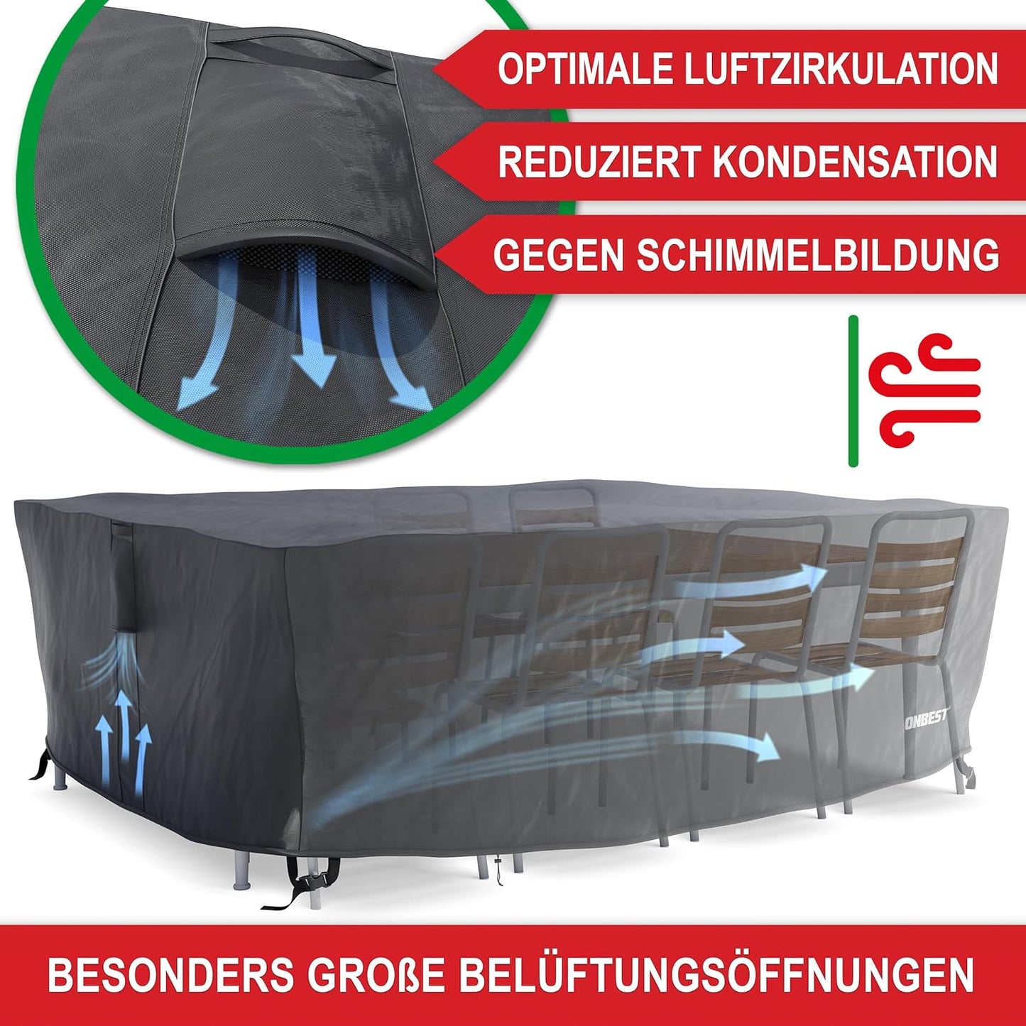 Möbel Abdeckhaube XL - 270 x 90 x 180 cm