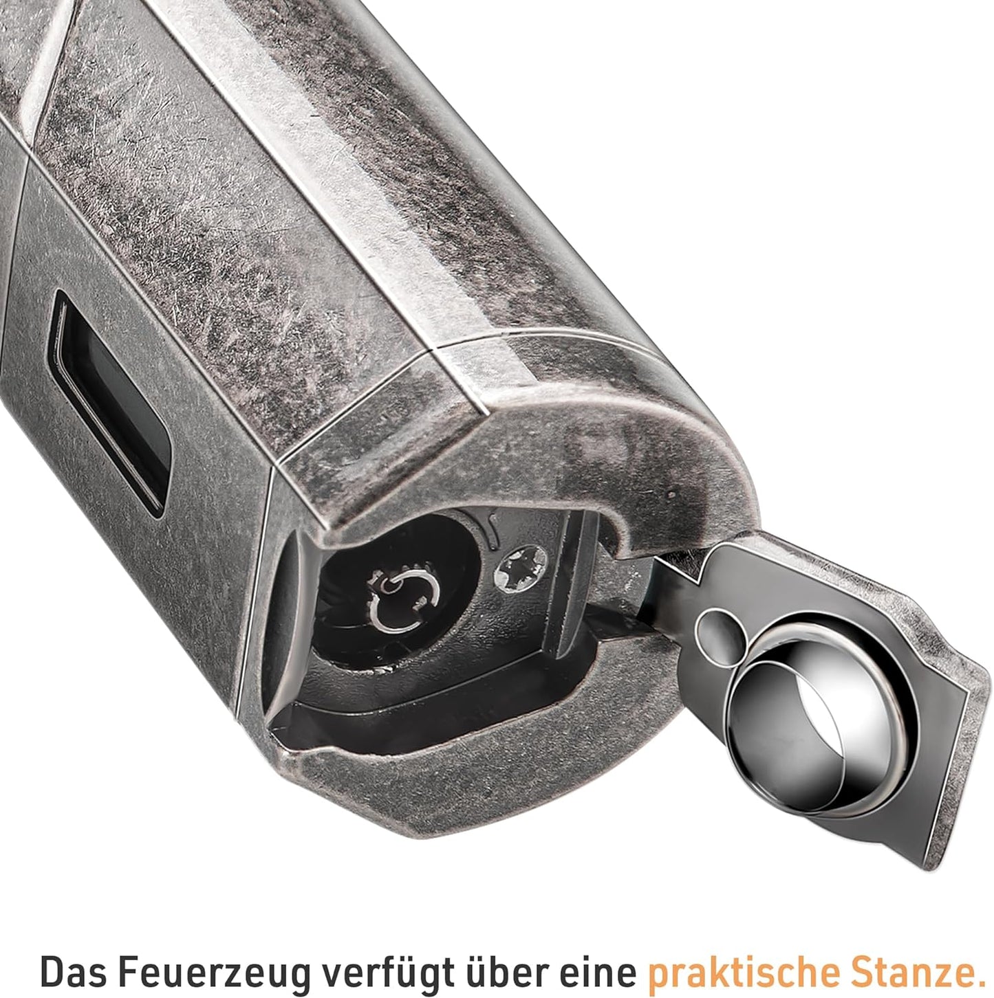 Unilite Feuerzeug Silber Jet 49 Sturmfeuerzeug