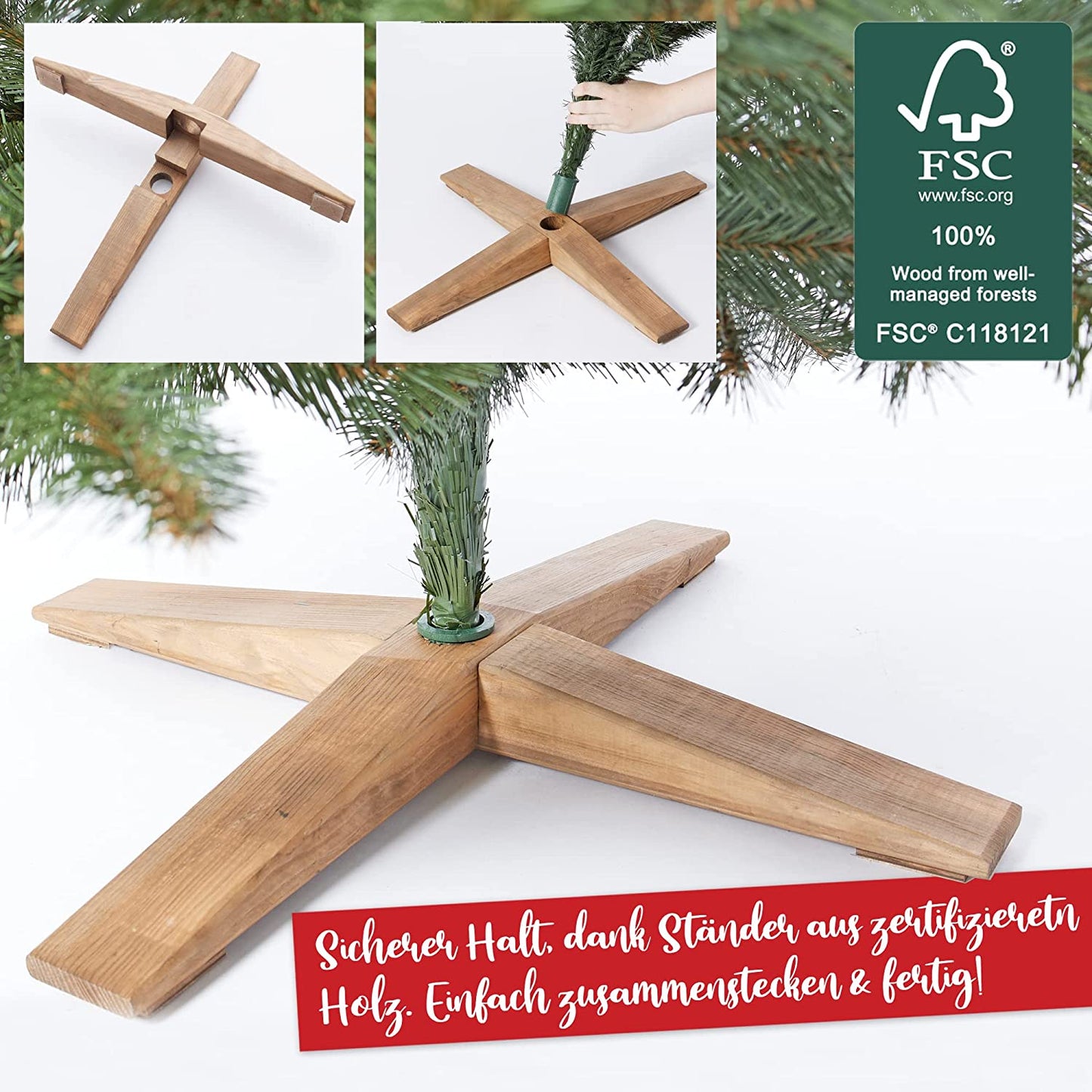 Künstlicher Weihnachtsbaum Tannebaum Weihnachten 220cm 06