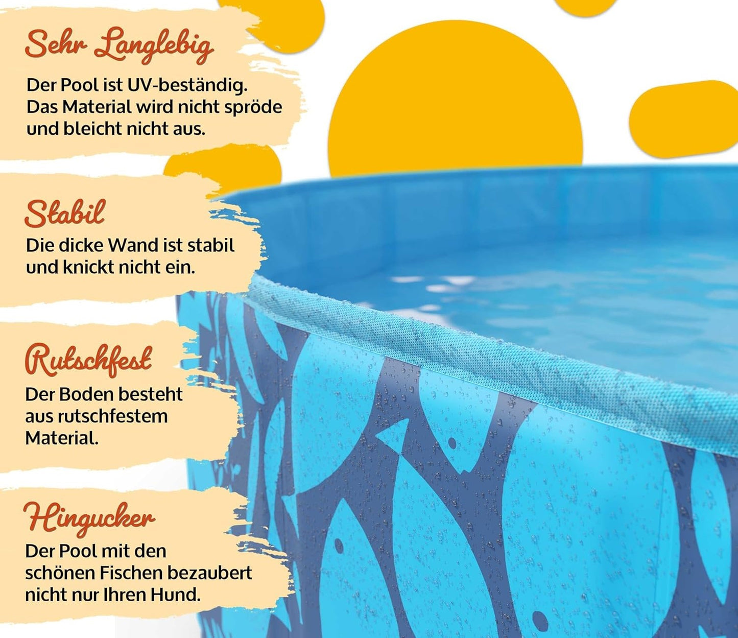 !! Bitte Lesen !! Retourenware ! Hundepool Faltbarer Pool Planschbecken Hund Schwimmbad 120x30 cm