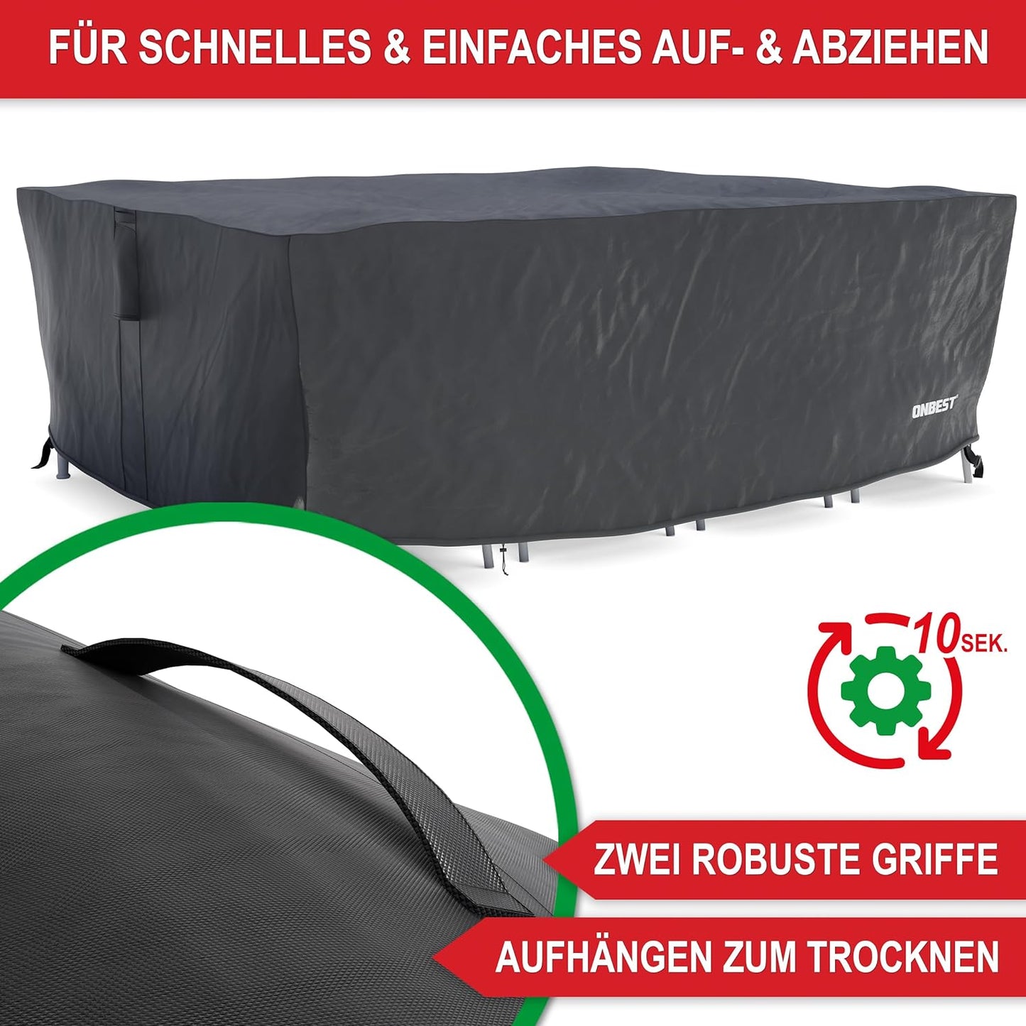 Möbel Abdeckhaube XS - 180 x 125 x 75 cm