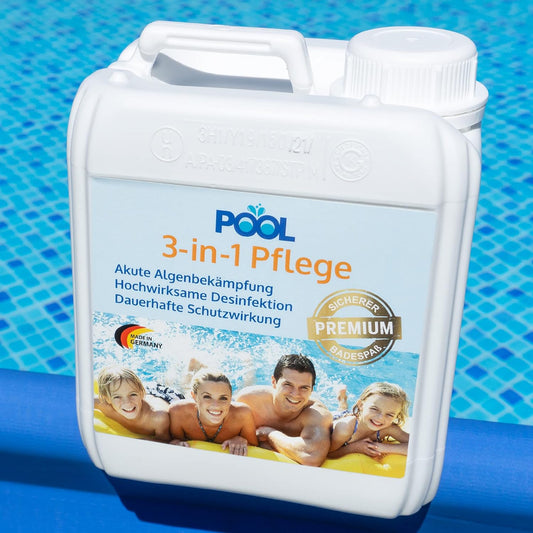 3-in-1 Flüssigkeit, Poolreinigung Wasserpflege Desinfektion und Säuberung