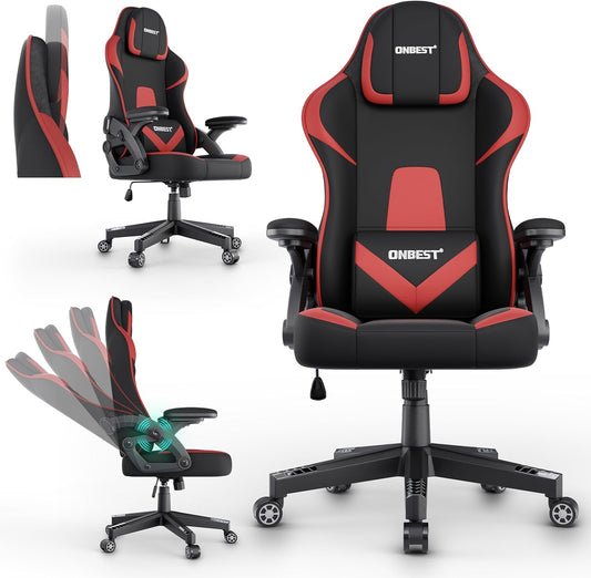 Gaming Stuhl PC Stuhl Schreibtischstuhl Bürostuhl Schwarz Rot